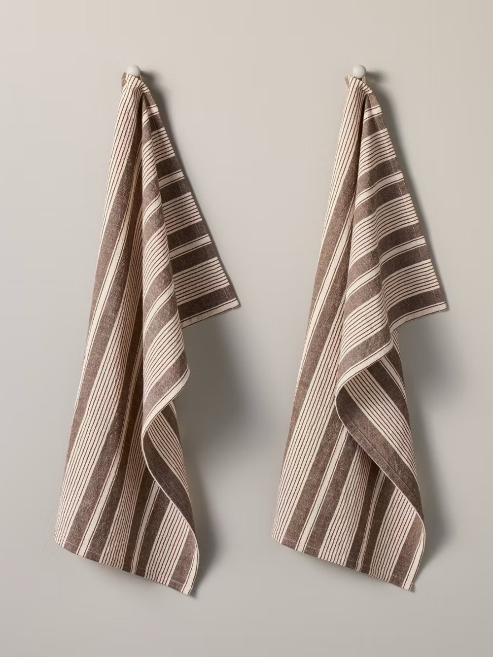 Set of 2 Kitchen Towel Toffee Striped - Hearth & Hand™ with Magnolia